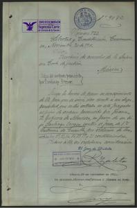 Madre solicita un amparo en representación de su hijo, quien por ser considerado zapatista fue detenido y apresado (JA 3082/1911, AC SCJN). 