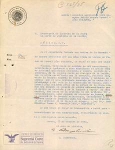 Manuel Díaz Guajardo acudió a la Justicia Federal para frenar la orden dada por el Gobernador de Oaxaca al Consejo de Guerra Extraordinario de ser enjuiciado y condenado a muerte por el delito de rebelión (CP 565/1925, AC SCJN).